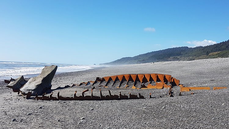 Abel Tasman shipwreck as it is seen today