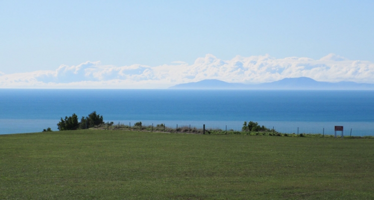 Cook Strait and the North Island in the distance.