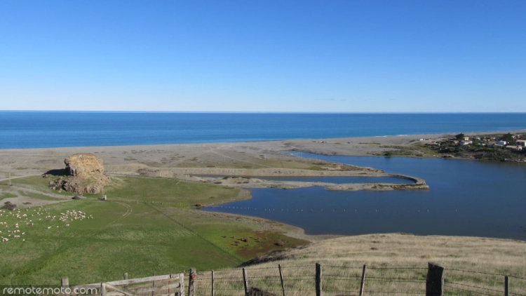 Looking back over the causeway